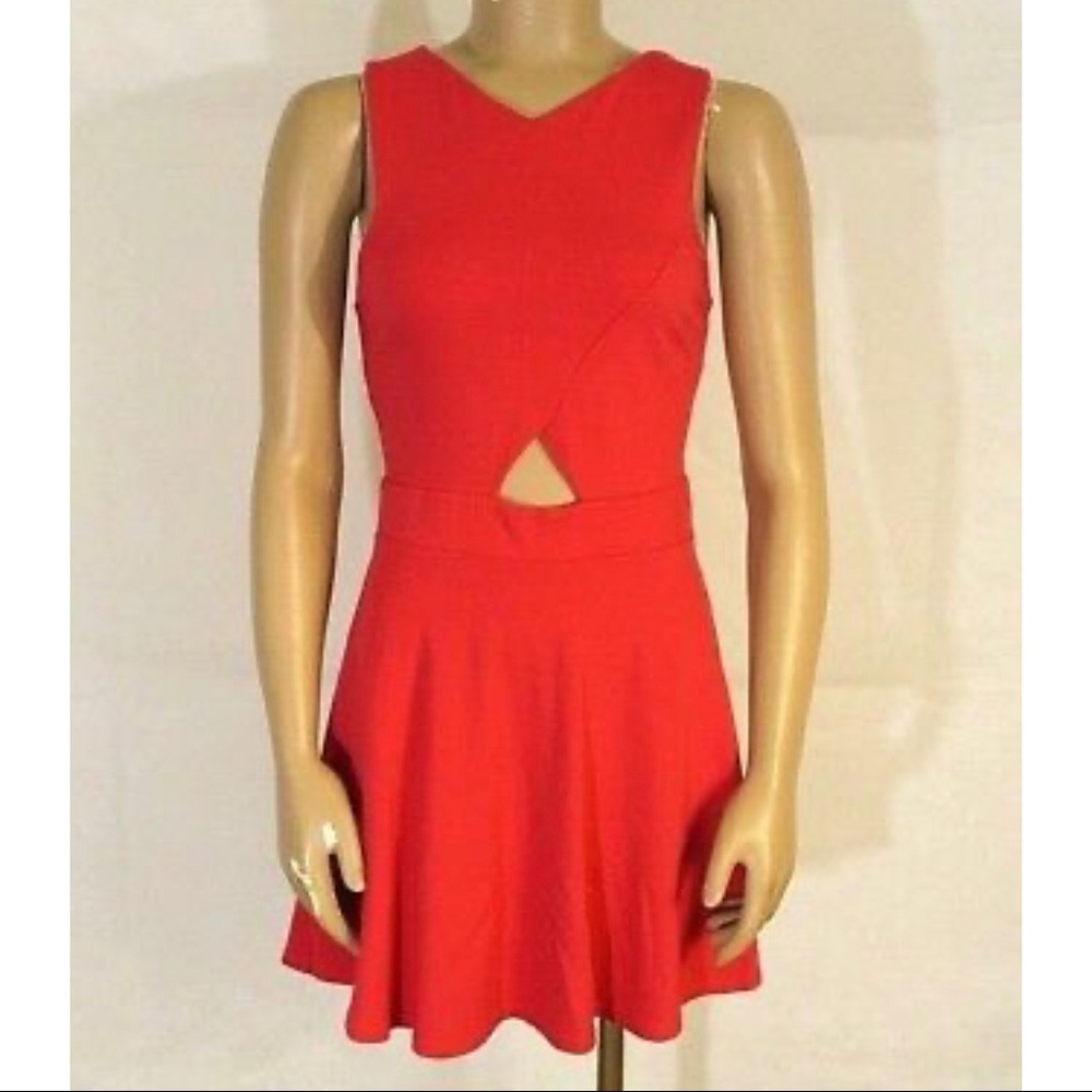 Aqua Fit & Flare A-Line Cut Out Sleeveless Dress